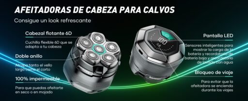 Accesorios de la KENSEN Afeitadora de Cabeza IPX6